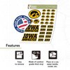 Desert Cactus University of Iowa Sticker Hawkeyes Stickers Vinyl Decals Laptop Water Bottle Car Scrapbook11.46x8.94 T1 (Type 1-1)