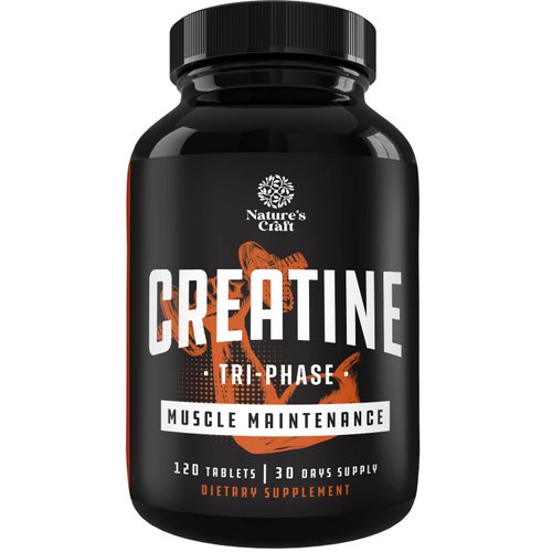 High Strength Tri Phase Creatine Pills - Muscle Mass Gainer and Muscle Recovery Creatine HCL Pyruvate and Creatine Monohydrate Pills - Optimal Muscle Builder Creatine Supplement for Men and Women