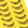 OHY Natural False Eyelashes Wispy Lashes Natural Look Strip Lashes Fake Eyelashes D Curl Lashes Strip Soft and Comefotable Natural Strip Lashes 10 Pairs