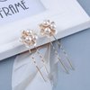 Allereyae Crystal Pearl Wedding Hairpins Barrette Rhinestone Pearl Flower Hair Pins Barrette Gold CZ Pearl Bling Bridal Headpieces Head Clip Headwear Bridal Hair Accessories 2Pcs