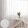 SMILE WEAVER White Sheer Curtains 95 Inch Long for Living Room,Privacy & Light Filtering Semi Sheer Curtain with Star Print Design,Lightweight Voile Transparent Bedroom Window Drapes,2 Panels