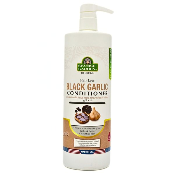 Spanish Garden Hair Loss Black Garlic Conditioner | Fuller, Thicker, Healthier Hair, 2 Pound (Pack of 1)