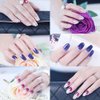 BeautyChen 14 Sheets Nail Stickers Glitter Gradient Color Shine Full Wraps Stickers Nail Art Adhesive Decals Nail Art Tips Stickers Strips Self-Ashesive Nail Art Sets for Women Girls