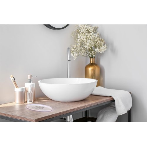 Clear-Ad - Clear Acrylic Soap Tray - Soap Bar Holder for Bathroom Sink, Shower, and Kitchen Sink - Set of 2