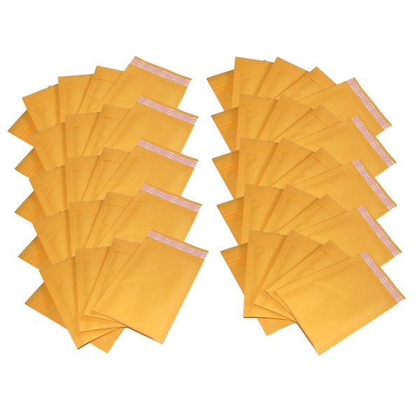 iMBAPrice #000 4 X 8 Kraft Bubble Mailers Padded Envelopes, Total 50 Envelope