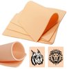 3mm Tattoo Fake Skins - YONGDA 5pcs Blank Tattoo Skins Practice 7.5 * 5.6 inches Double Sides Tattoo Practice Skin Fake Tattoo Soft Skin for Beginners and Artists
