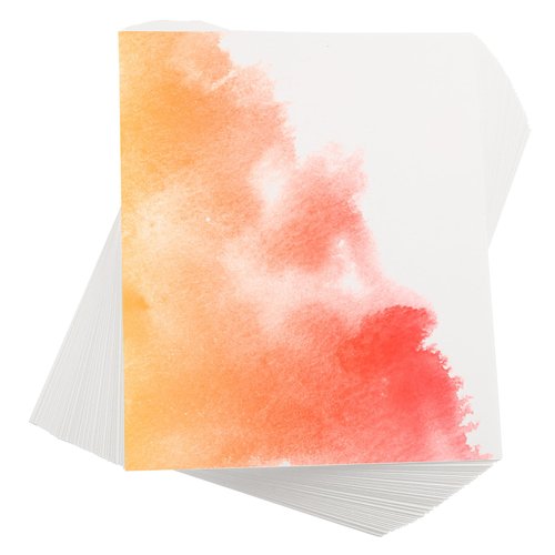 PATIKIL 50 Pcs Pure Cotton Watercolor Paper 140lb/300 GSM Water Coloring Paint Paper for Art Painting Watercolor Drawing Artist, 4x6 Inch