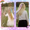 8 Pieces Hair Clips for Girls, Animal Straight Rainbow Hair Extensions for Kids, Little Girl Hair Clips Accessories for Girls Toddler Kids Ponytails