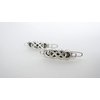 Generic 2 extra tiny small silver metal celtic knot hair clip for fine thin hair, 7