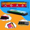 30 Pack Harmonica Toy Cartoon Harmonica with Double Row of 16 Holes Musical Instrument Toy for Toddler Kids Adult Beginners' Musical Instrument Toy Gift, Random Color