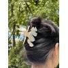 Two Oh One Hair Claw Clip Squiggly Cellulose Accetate Strong Hold Women's Accessory for all Hair Types, Vanilla Ice Cream