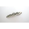 Generic Small silver metal peace sign alligator hair clip barrette for fine thin hair