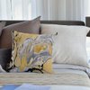 HGOD DESIGNS Throw Pillow Cover Black Gold Golden and Silver Marble Ink Abstract Painting Beautiful Gray Effect Aqua Decorative Pillow Case Home Decor Square 18X18 Inches Pillowcase