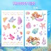 Ozepao Glitter Temporary Tattoo for Girls, 30 Sheets Mix Butterfly Mermaid Unicorn Tattoo Stickers for Kids, Waterproof Fake Tattoos for Birthday Party Favors Goodie Bag Fillers