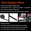 Heat Hose Fiberglass Wrap Shield Sleeve Wire Fuel Line Heat Shield Roll High Temp Black Colour Adjustable 10FT-13MM(1/2") for Car Wire Loom Protection