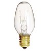 Satco S4725 120V 4/Card Candelabra Base 7-Watt 7C7 Night Light Bulb, Clear