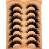 AMSDCN New 7Pairs Design Wet Manga Lashes 3D fluffy Eyelash Extensions Makeup Fashion Long Thick Natural Fake Eyelashes (K)