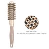 BANGMENG Round Brush with Boar Bristles, Round Barrel Brush for Blow Drying, Nano Thermal Ceramic Ionic Tech, For Straightening & Drying (1 inch Barrel, 2.25 inch with Bristles) Gold