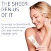 Brush On Block Sheer Genius Universal Tint SPF 50, Mineral Sunscreen plus Moisture, Tinted Moisturizer with Zinc Oxide and Hyaluronic Acid