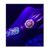Temporary Tattoos for Glow Party UV Blacklight – 1 Sheet Lotus Floral Body Paint Art Light Festival Accessories Glow in the Dark Makeup | 7.2” x 5.2” Temp Great for EDM EDC Party Rave Parties