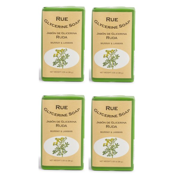 Generic Murray & Lanman Rue Glycerine Soap Bar 3.35 Oz (Pack of 4)