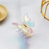 2 Pcs Holographic Butterfly Hair Claw Clips Nonslip Hair Clamps Jaw Clips Hair Barrettes for Women Girls
