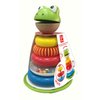Hape Mr. Frog Stacking Rings | Multicolor Wooden Ring Stacker Play Set, Educational Toy for Children