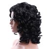 Short Curly Wigs for Black Women Afro Big Curly Black Wigs with Bangs Fluffy Natural Looking Synthetic Wigs for African American Women Daily Cosplay Party Use Soft Hair (Black)