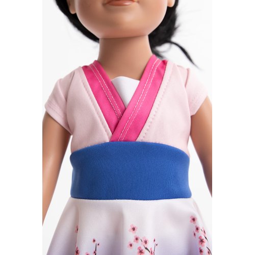 Little Adventures Twirl Princess Doll Dress - Doll Not Included - Machine Washable Child Pretend Play and Party Doll Clothes with No Glitter (Cherry Blossom Twirl)