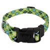 Country Brook Petz - Deluxe Margarita Argyle Dog Collar - Made in The U.S.A. - Plaid and Argyle Collection Featuring Charming Designs (1 Inch, Medium)