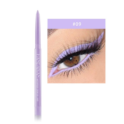 DekRion Eyeliner Pencil, Waterproof Eyeliner Long-lasting, Light-purple Eyeliner, High-Pigmented Colorful Eyeliners Easy To Use Eyeliner Pen for Women, Light-purple