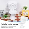Zerodeko 6 Pcs Mini Toilet Seat Toy, Mini Toilet Doll House, Dollhouse Toilet 1 12 Scale, Celebrating Party Birthday Cake Decoration Furniture Dollhouse Accessories