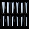 U-Shinein 504PCS XXXL Natural Coffin Nail Tips, Half Cover Ballerina Fake Nails 12 Sizes, 3XL Square Straight Ballerina Shape False Nail Tips, No C Curved 2.2 Inch Acrylic Nail Tips For Salon Home DIY