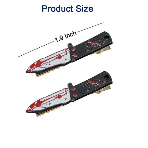 Halloween Hair Clips 5 Pcs Mini Knife Hair Clips Black Hair Accessories Punk Knife Clip Barrettes Black Halloween Hair Pins for Women Girls Cosplay Party Halloween Hair Decoration