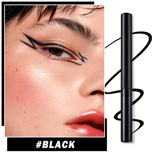 CAHIUYOA 2PCS Liquid Black Eyeliner Pencil Set,Liquid Eyeliner Pen Matte Colorful Eyeliner Waterproof High Pigmented Eye Liner Makeup