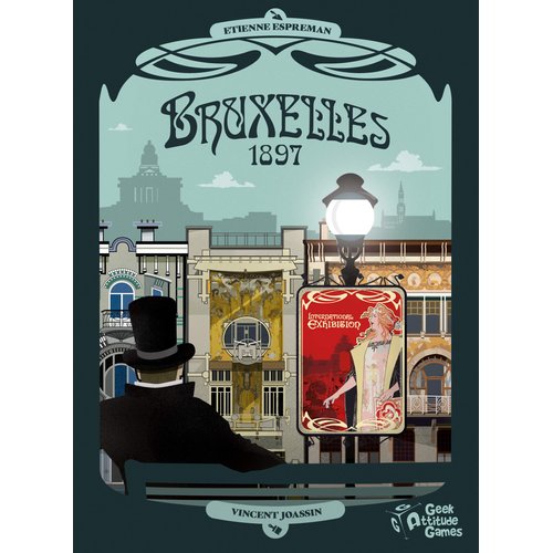 Geek Attitude: Burxelles 1897, Board Game, Sequel to Bruxelles 1893, 2 to 4 Players, 45-60 Minute Play Time, For Ages 10 and up