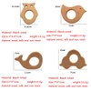 Nature Baby Teething Toys 11pc Wooden Teether Montessori Toys Wood Teether Rings Organic Infant Teether Handmade Pendant Set Shower Gift (Type 1)