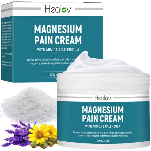 Magnesium Cream – Pure Soothing Magnesium Lotion for Pain Relief &amp; Relaxation, Better Sleep, Musc...