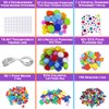 MOISO Kids Crafts and Art Supplies Jar Kit - 560+ Piece Set - Make Bracelets and Necklaces - Plus Glitter Glue, Construction Paper, Colored Popsicle Sticks, Eyes, Pipe Cleaners…