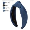 YETASI Blue Denim Headbands for Women Jean Knotted Headband for Women Made of Non Slip Material. Blue Headband is Trendy Top Knot