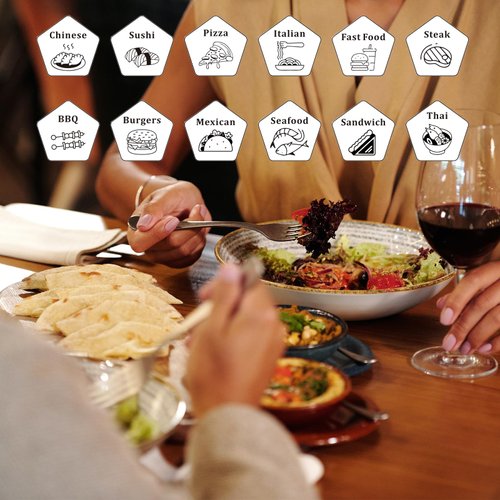 VANLOVEMAC Valentines Day Gifts for Her Him Food Dice Date Night Gifts for Couples Food Decision Dice Gift Exchange Dice White Elephant Dice Game Christmas Birthday Gifts for Women Men