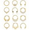 Zankulas Gold Septum Ring 16g Cute Septum Nose Rings Septum Daith Piercing Jewelry Septum Clicker