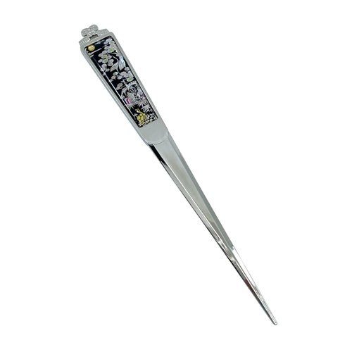 Decorative Envelope Paper Letter Opener with Mother of Pearl Antique Design Silver Steel Office Knife Hand Cutter Blade (Longevity)