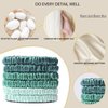 Silk Hair Towel, Friction-Resistant, Amino Acid-Rich, Durable, Breathable (6PCS（Green Gradient）)