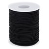 Elastic String for Bracelets, Selizo Elastic Cord for Jewelry, Stretchy String for Necklace Making, Beading and Sewing (1.2 MM, 109 Yards, Black)