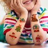CHARLENT Christmas Temporary Tattoos for Kids - 74 Individually Sheets Santa Claus Snowman Tattoos for Kids Christmas Xmas Party Favors, Stocking Stuffer, Christmas Eve Gift