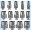 XEWEA 14PCS Bolt Extractor Set, 3/8" Drive Impact Stripped Bolt Remover Extractor Socket Set for Removing Damaged Broken Rounded Off Bolt & Nut Remover Set with Storage Case