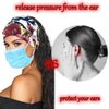 Efdagsad Boho Button Headband Women Wide Mask Hair Band with Button Boho Elastic Sports Headwear Yoga Ear Saver Hair Band Workout Headwrap (E)