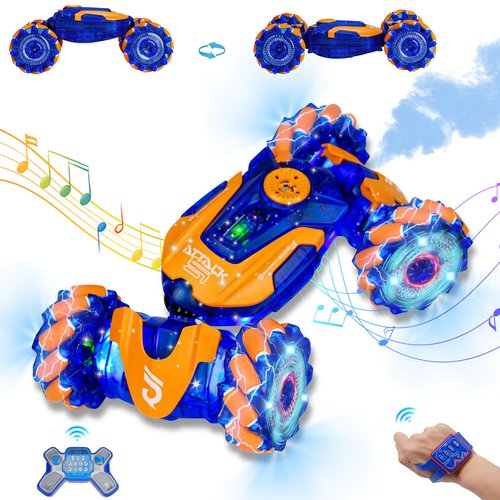 Remote Control Car RC Cars,4WD Gesture Sensing RC Stunt Car 360°Rotating Rechargeable Transform Car Toys,2.4Ghz Remote Control Twist Cars Birthday Gifts for Kids Boys Girls Age 4-6 5-7 8-12 13