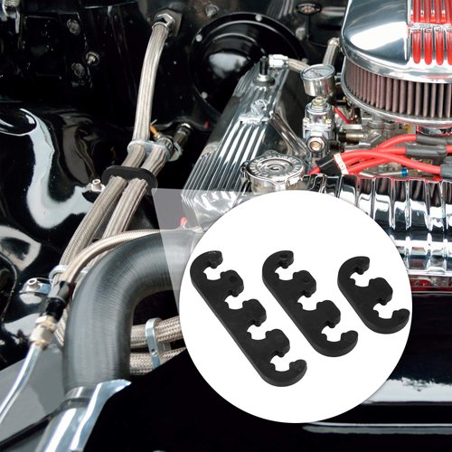 X AUTOHAUX 12pcs 7mm 8mm 8.5mm 8.8mm Car Engine Spark Plug Separators Ignition Wire Separators Holder Black